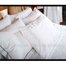 luxury hotel/home solid embroidery and with dark blue cord pillow